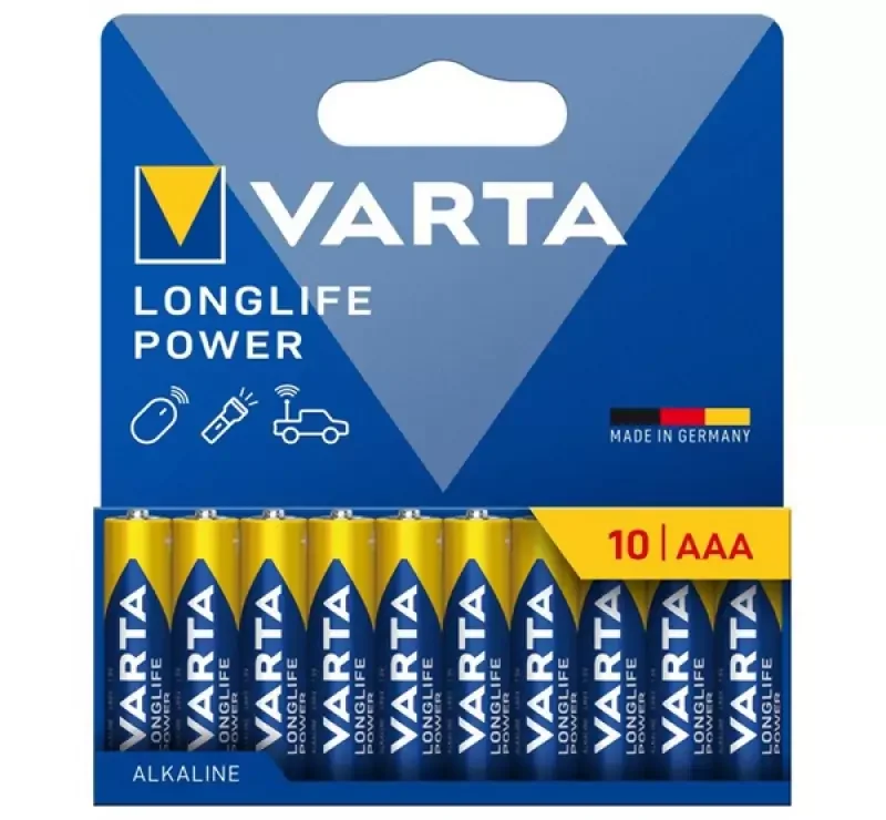 Kiárusítás Varta LONGLIFE POWER tartós elem (AAA, LR03, 1.5V, alkáli) 10db/csomag