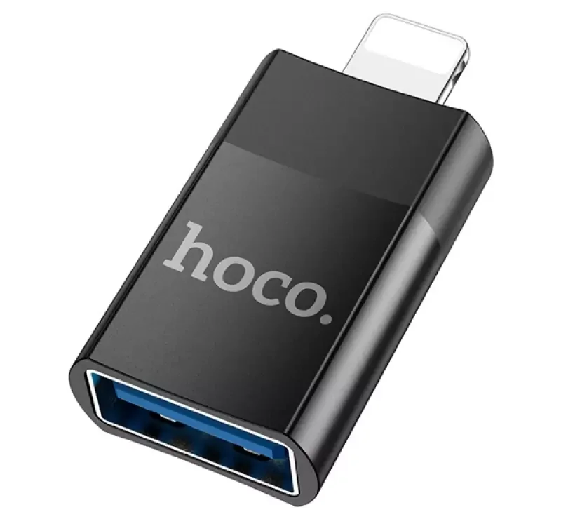 Biztonságos vásárlás HOCO UA17 adapter (USB aljzat - lightning, adatátvitel és töltés) FEKETE