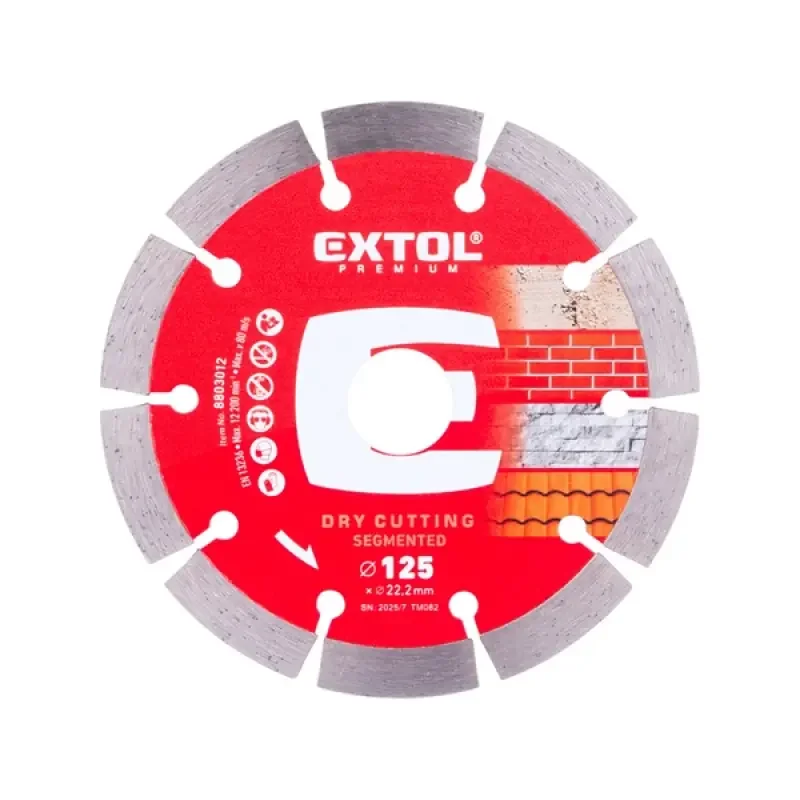 Extol Premium gyémántvágó szegmenses 125×22,2×1,8mm (8803012) Olcsóbb