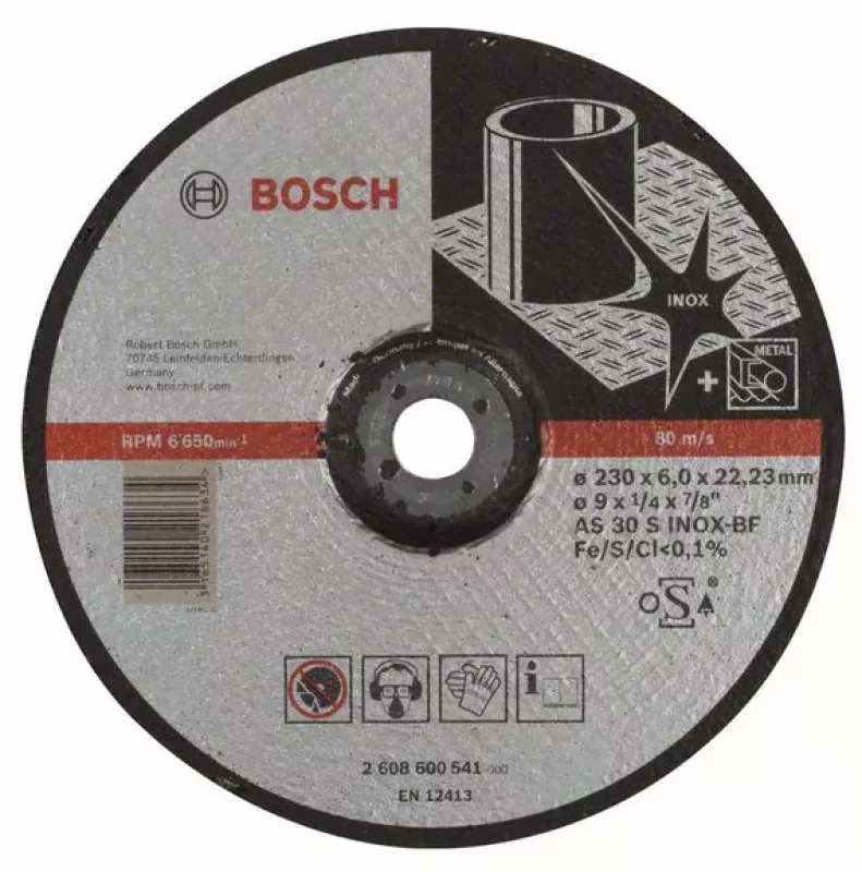 Expressz szállítás Bosch Nagyolótárcsa, hajlított, Expert for Inox230 mm x 6 mm (2608600541)