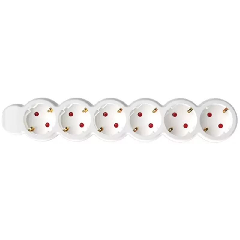 Kiárusítás Hálózati 6-os elosztó, 3m, 3x1,5mm2, fehér (NV 6-3/WH/1,5)