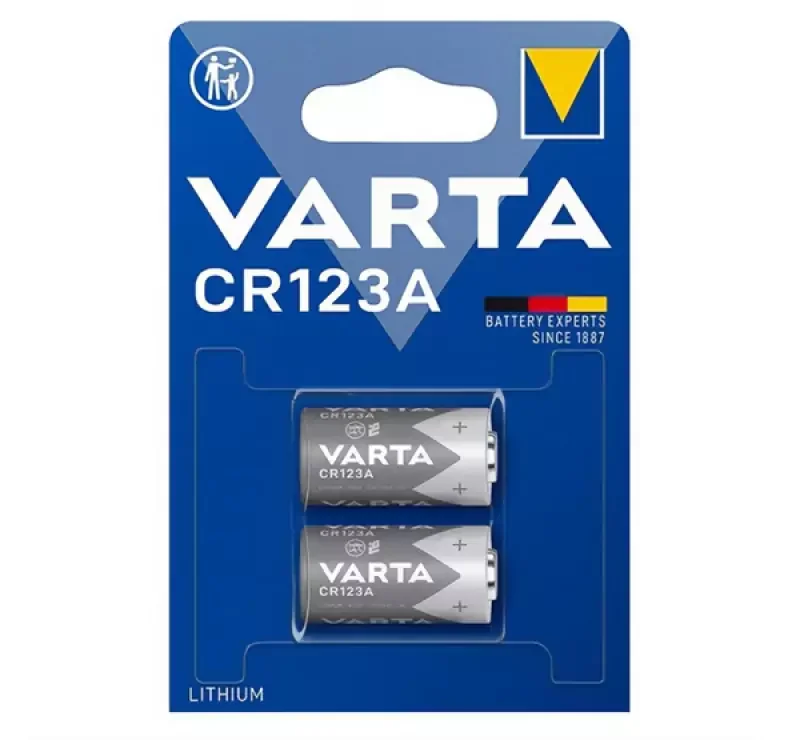 Népszerű Varta fotóelem (CR123A, 3V, lítium) 2db/csomag