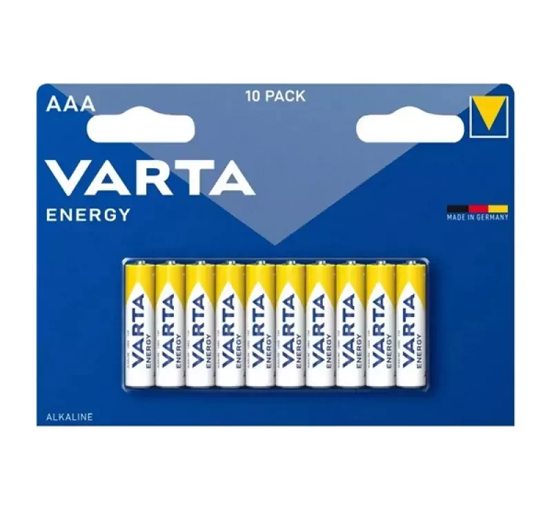 Prémium Varta ENERGY tartós elem (AAA, R3, 1.5V, alkáli) 10db/csomag