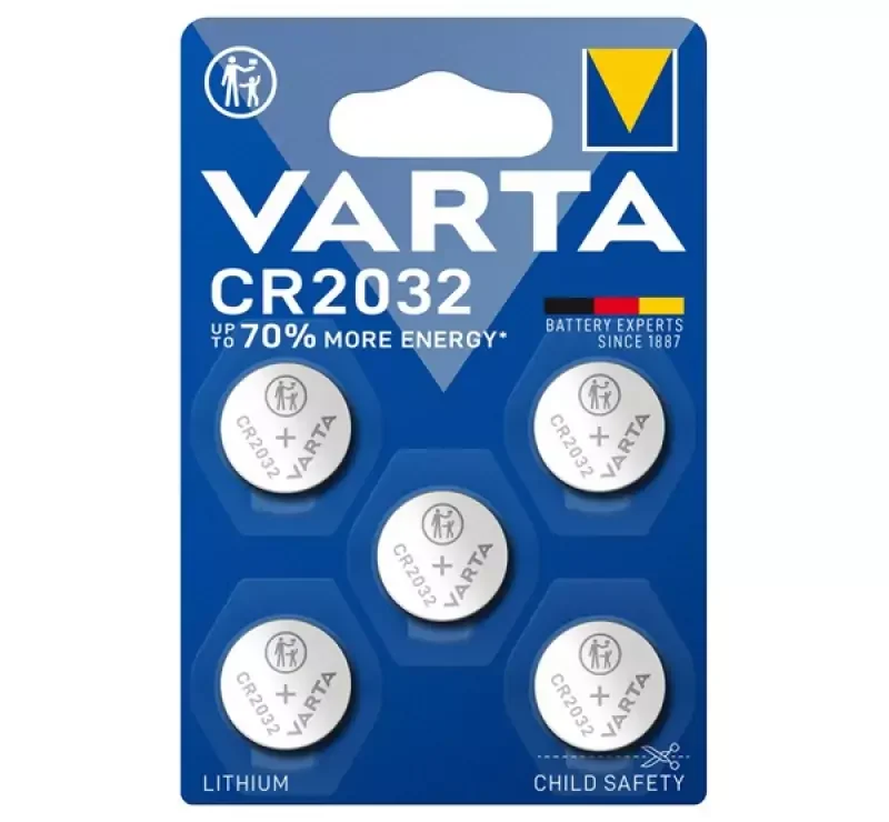 Utolsó esély Varta gombelem (CR2032, 3V, lítium) 5db/csomag