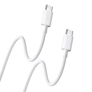 Vedd meg online Xiaomi adatkábel (Type-C - Type-C, 3A, gyorstöltő, 100cm) FEHÉR