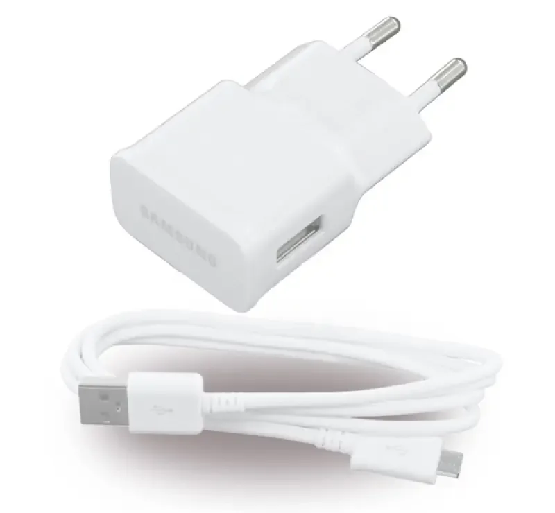 Samsung hálózati töltő USB aljzat (5W + ECB-DU4AWE microUSB kábel) FEHÉR Utolsó esély