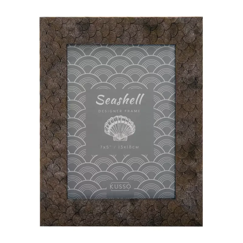 Rendeld meg most Kenro Sea Shell Design képkeret 10x15, halpikkely 3D minta, bronz barna (KE-YSS1015)