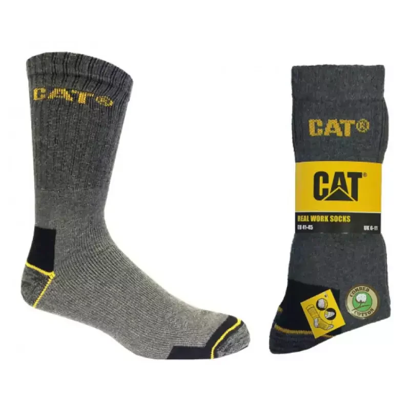 Azonnali szállítás CAT P03 szürke magasszárú munkazokni 35-40 méret 3db