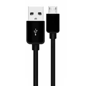 Adatkábel (USB - microUSB speciális, ultravékonyított fej, 90cm) FEKETE Gyors kiszállítás