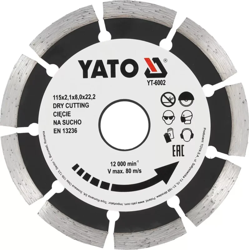 YT-6002 | Vágókorong 115 mm Gyémánttárcsa beton - Yato Expressz szállítás