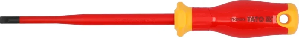 YT-282645 | Csavarhúzó szigetelt lapos 6,5x150 mm VDE 1000V - Slim - Yato Bestseller