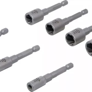 9-74562 | Csavarkiszedő készlet - sérült fejű csavarokhoz hatlap / 1/4"7 db-os - Azonnali szállítás