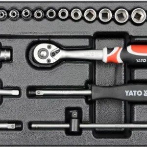 YT-5541 | Dugókulcs készlet25 db-os szerszámos kocsiba tálcás 1/4" - 1/3 - Yato Csak ma