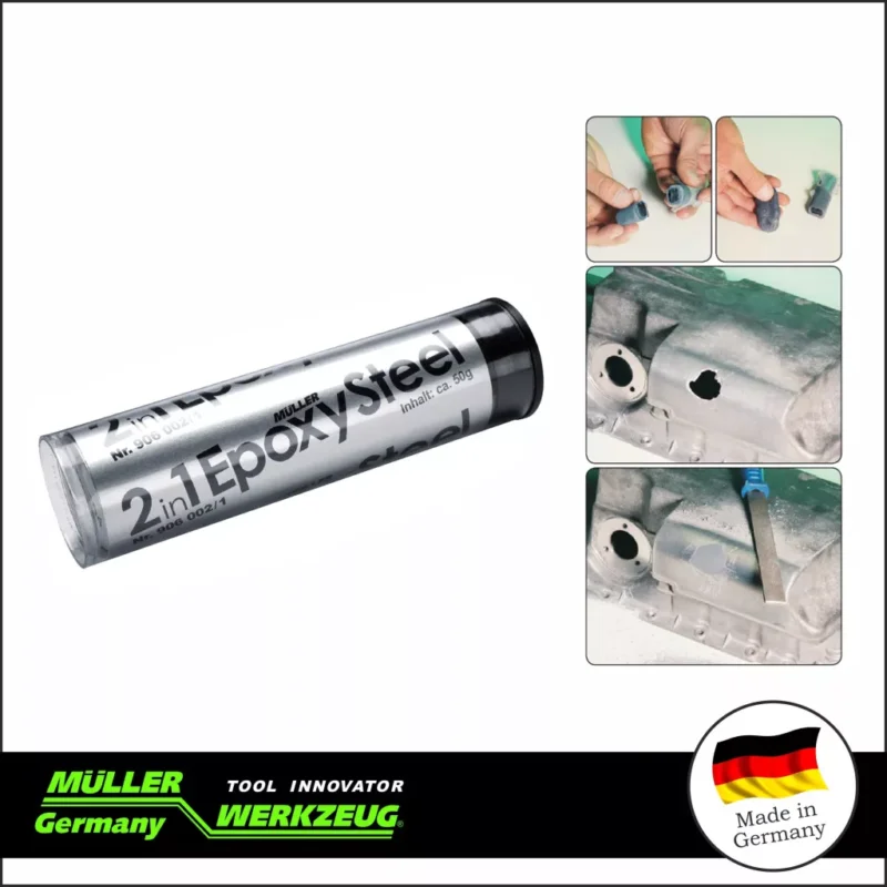 MLR-906 002-1 | Epoxy Steel gyanta acélra 2 in1, erős 2 komponensű - MÜLLER 1 db Legnépszerűbb